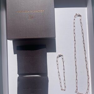Monica Vinader Rose Gold Necklace and Bracelet